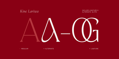 Example font Kine Lariwa #4