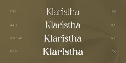 Example font Klaristha #2