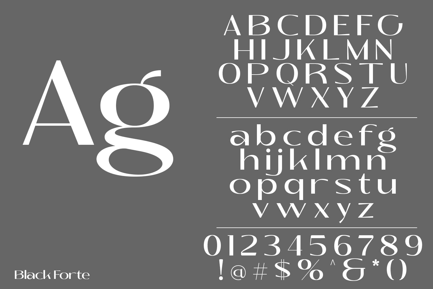 Example font Black Forte #4