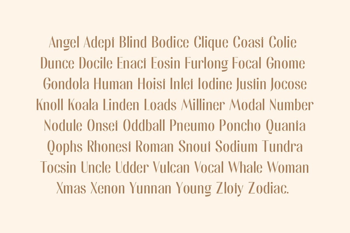 Example font Regima #5