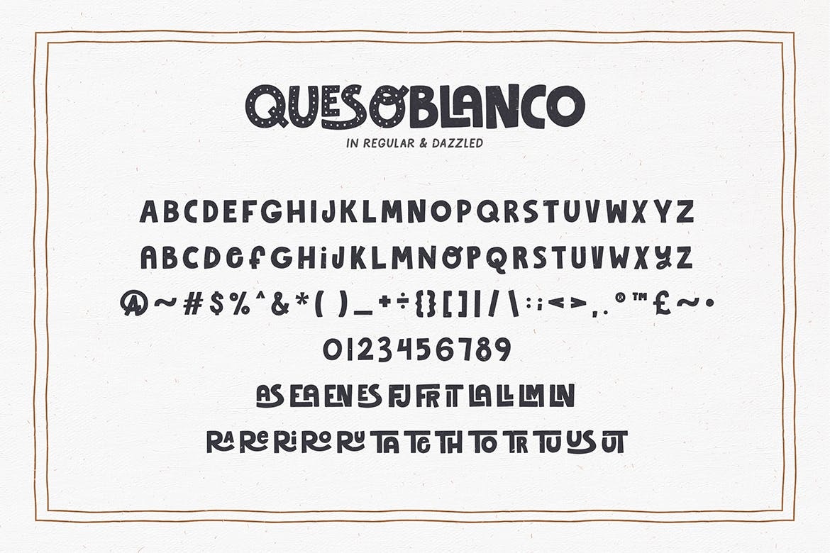 Example font Queso Blanco #5