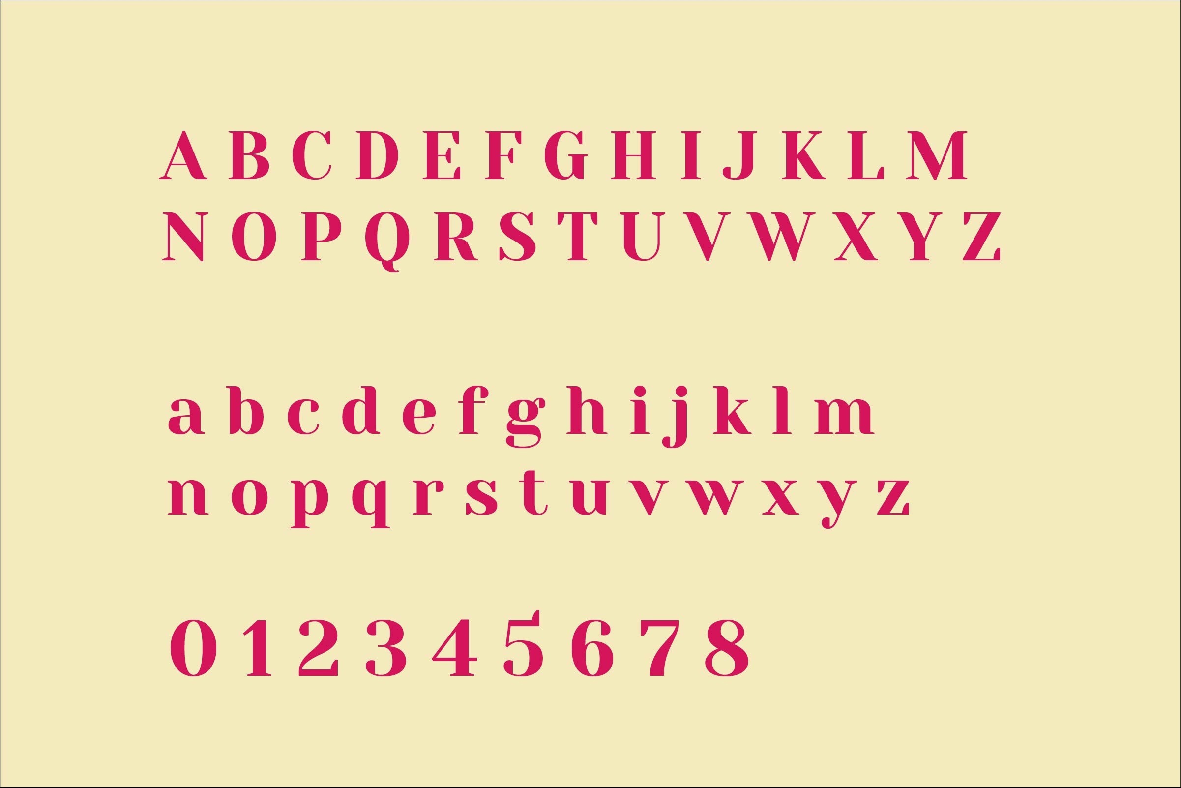 Example font Yeseva #4