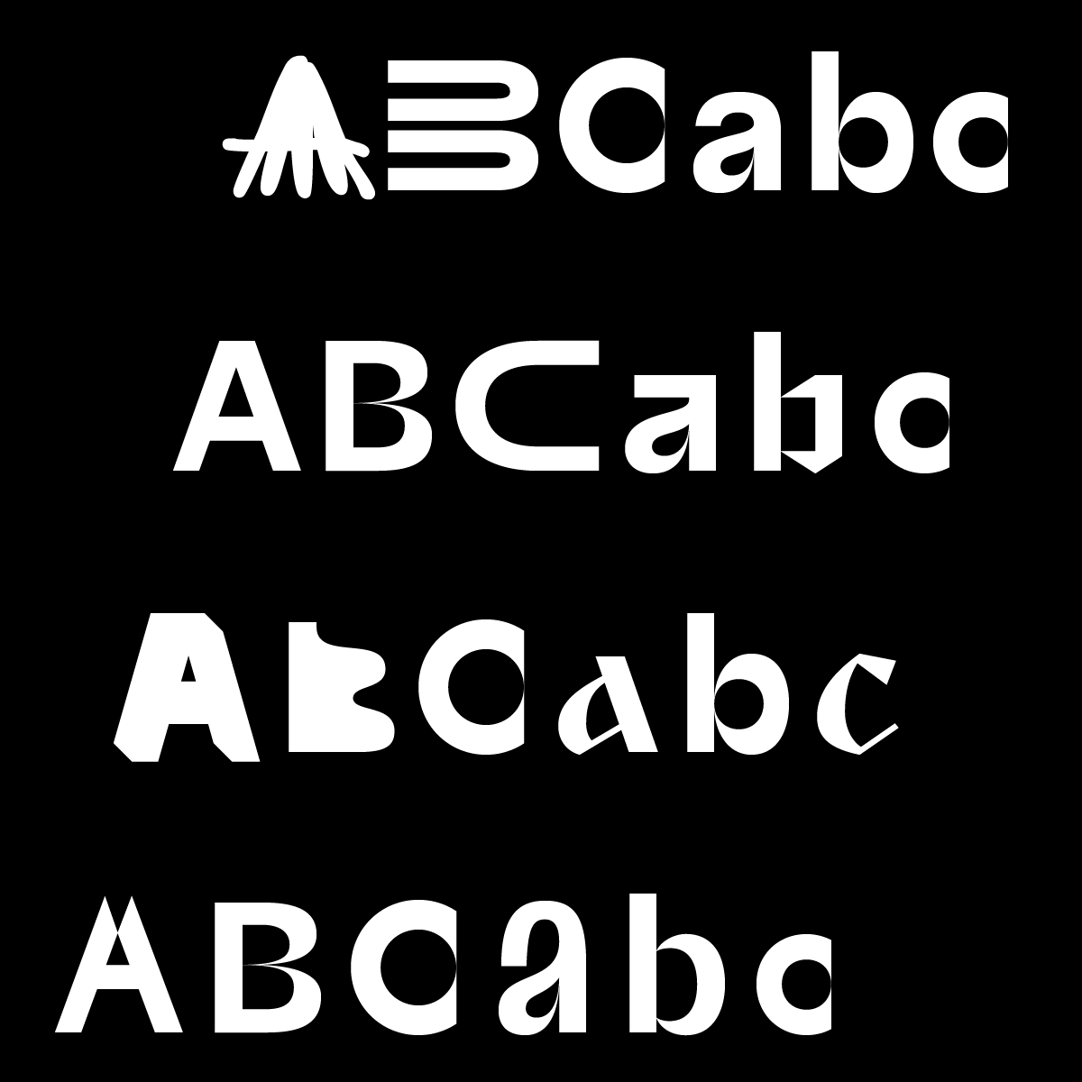 Example font CSTM XPRMNTL 01 #3