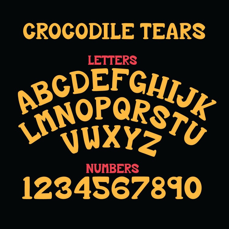 Example font KC Crocodile Tears #2