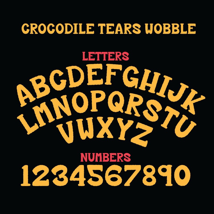 Example font KC Crocodile Tears #4
