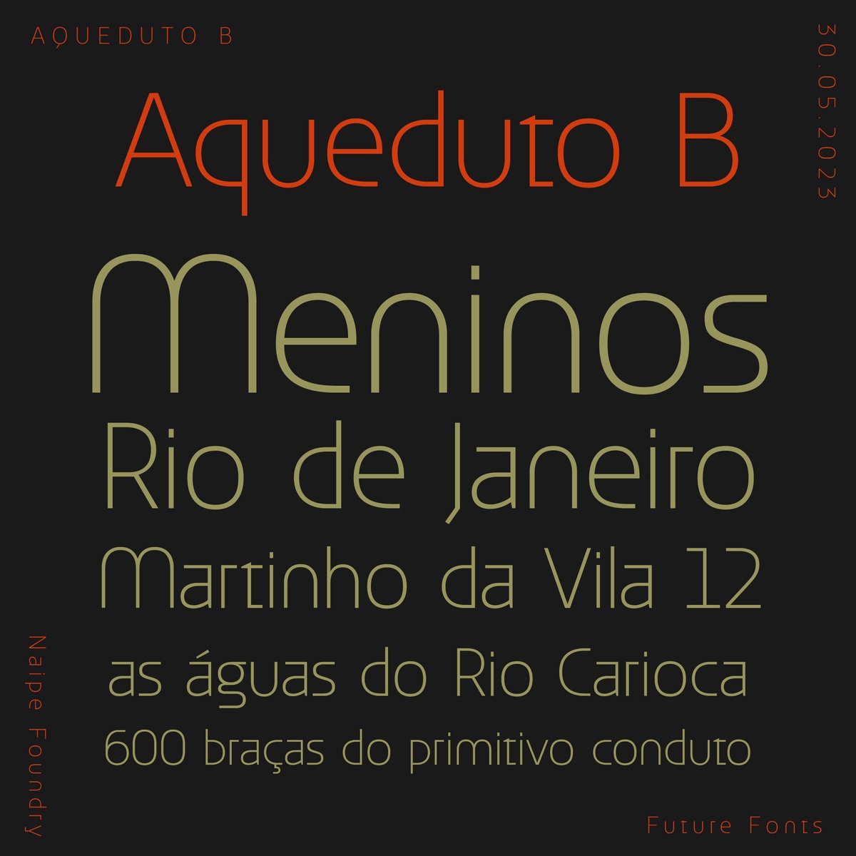 Example font Aqueduto #3