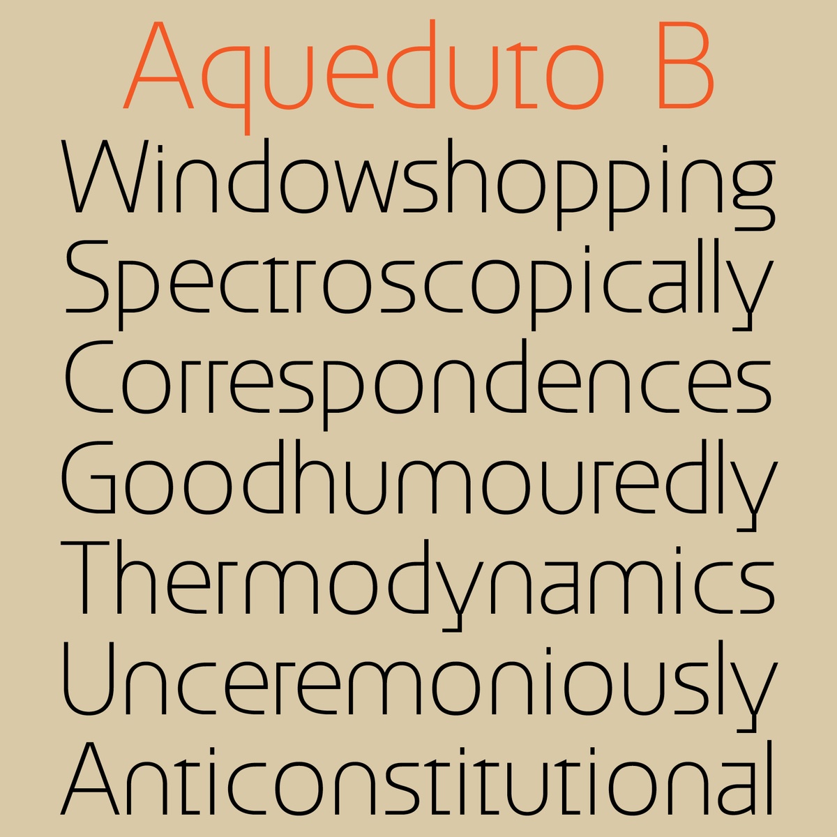 Example font Aqueduto #5