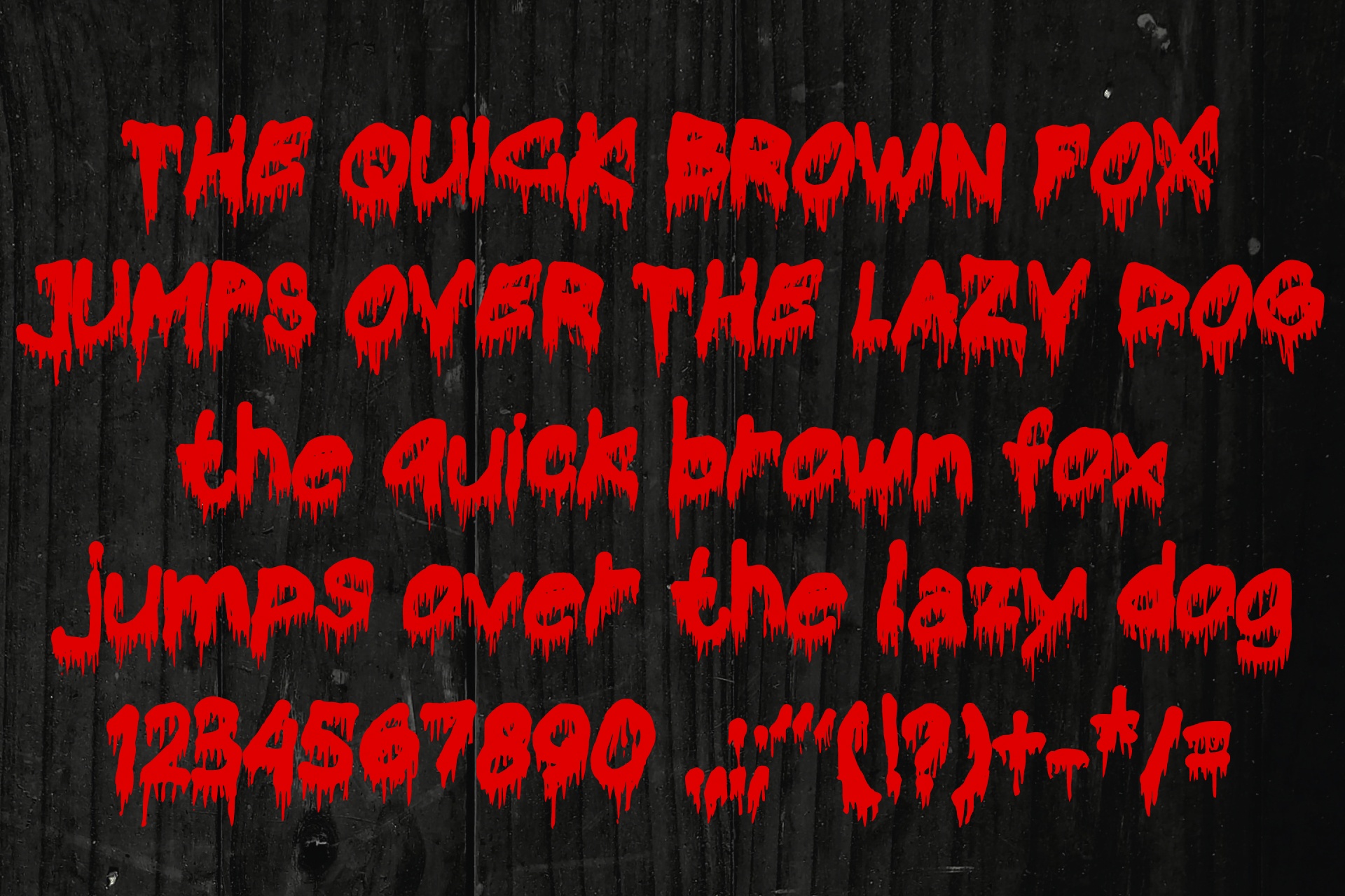 Example font Bloody Horror #2