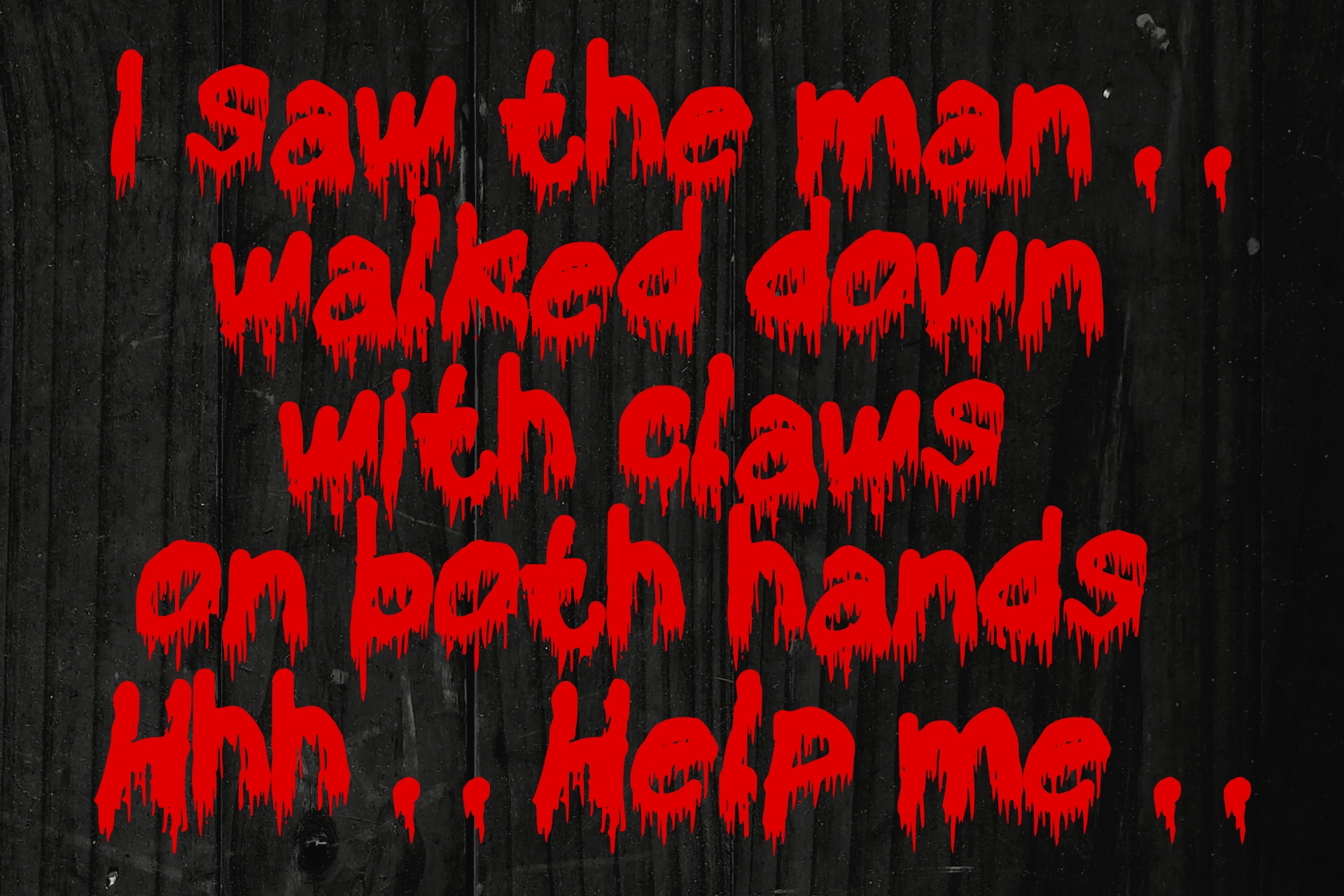 Example font Bloody Horror #3