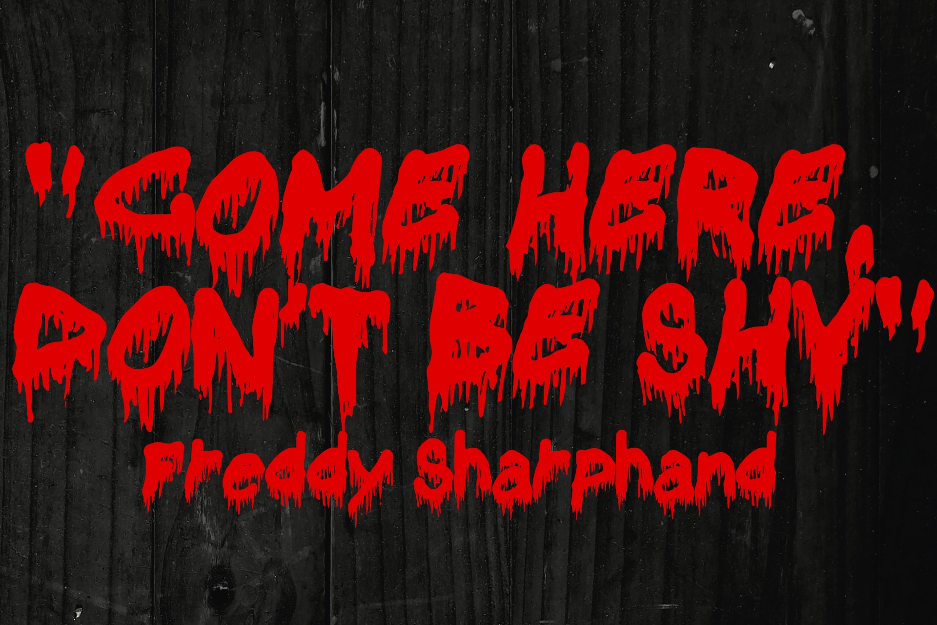 Example font Bloody Horror #4