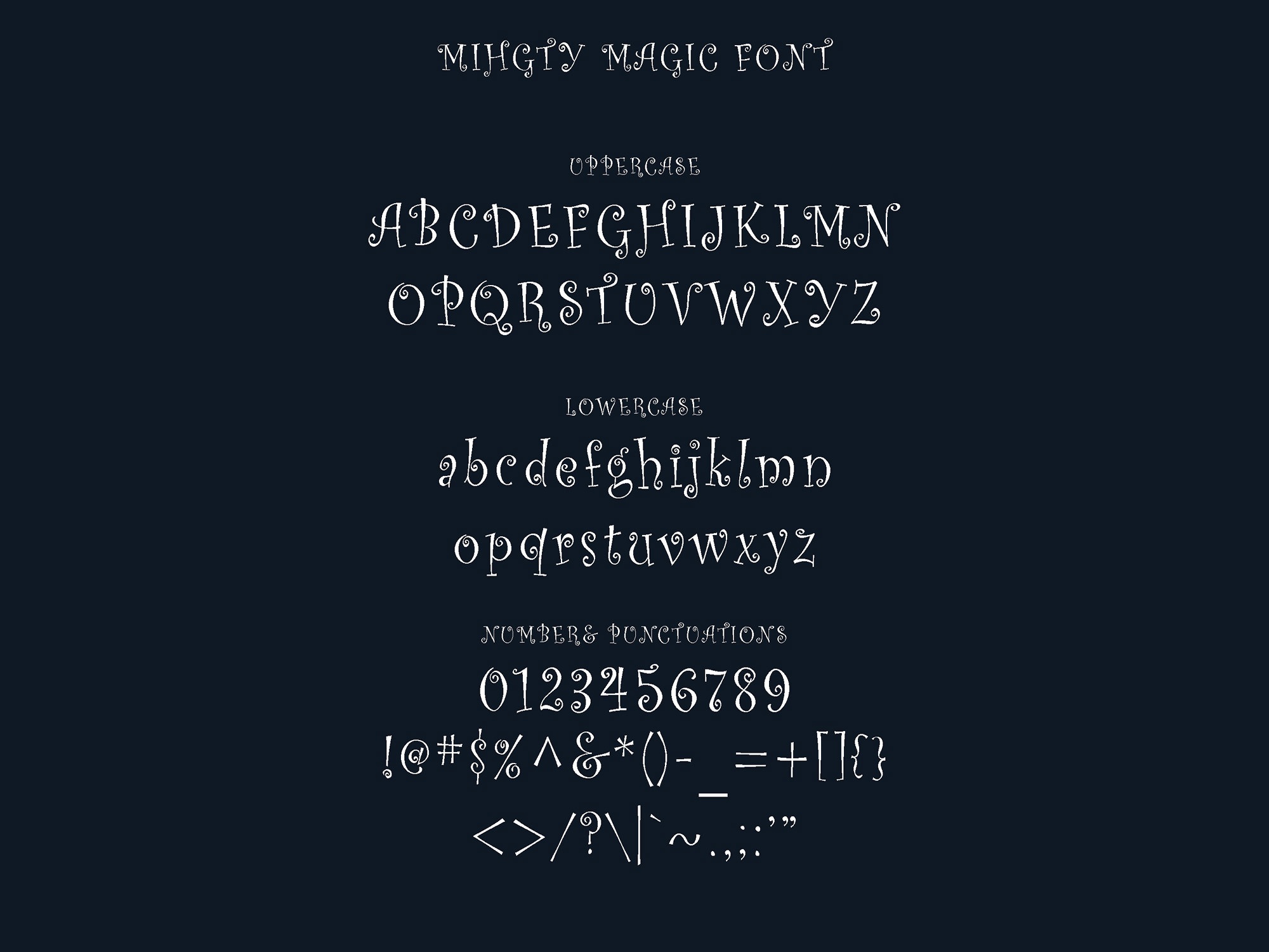 Example font Mightymagic #2