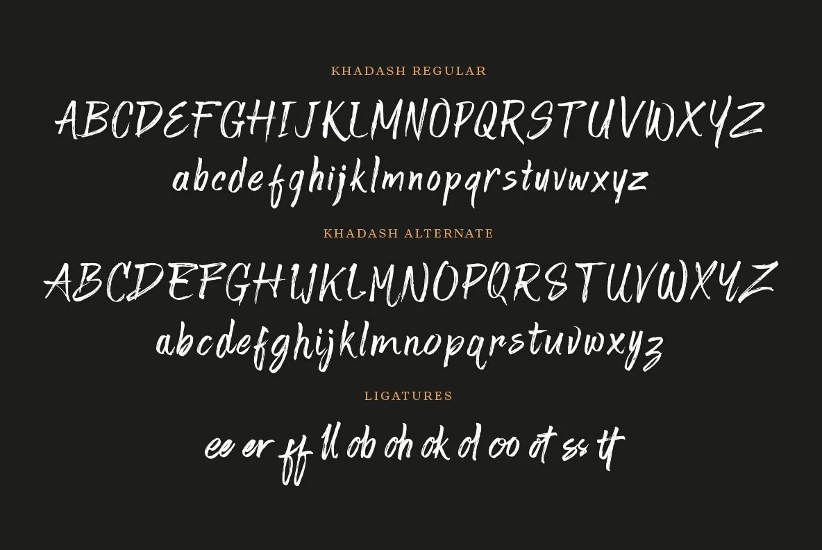 Example font Khadash #3