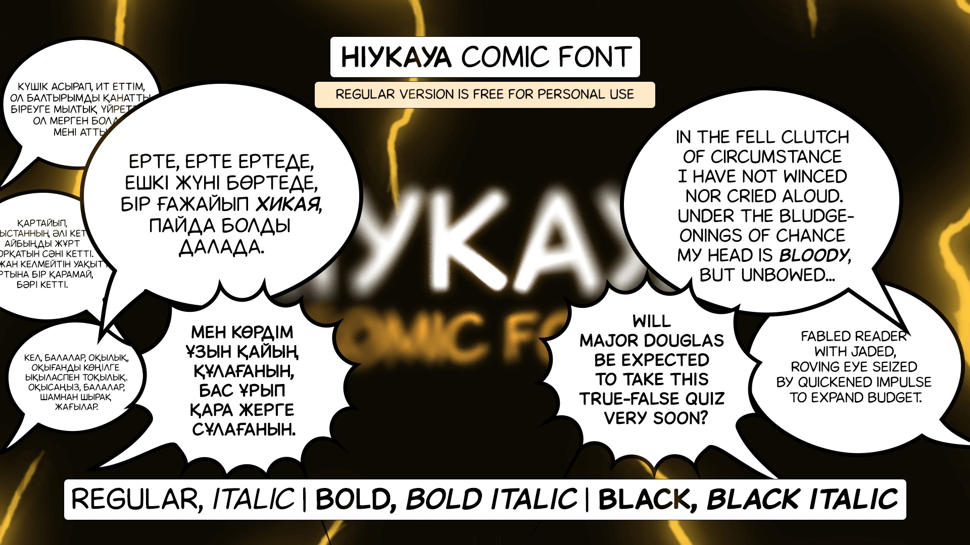 Example font Hiykaya #2