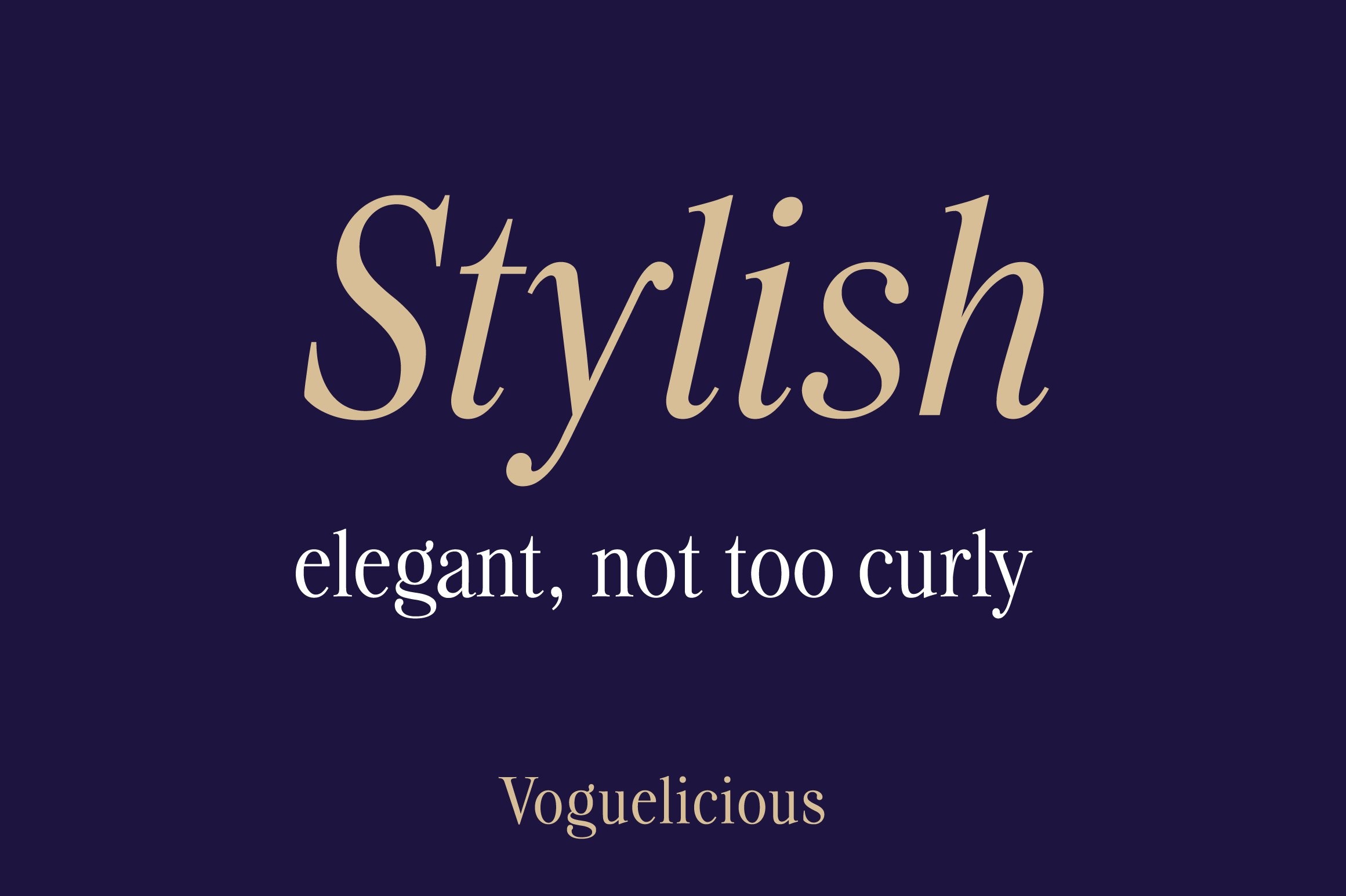 Example font Voguelicious #5