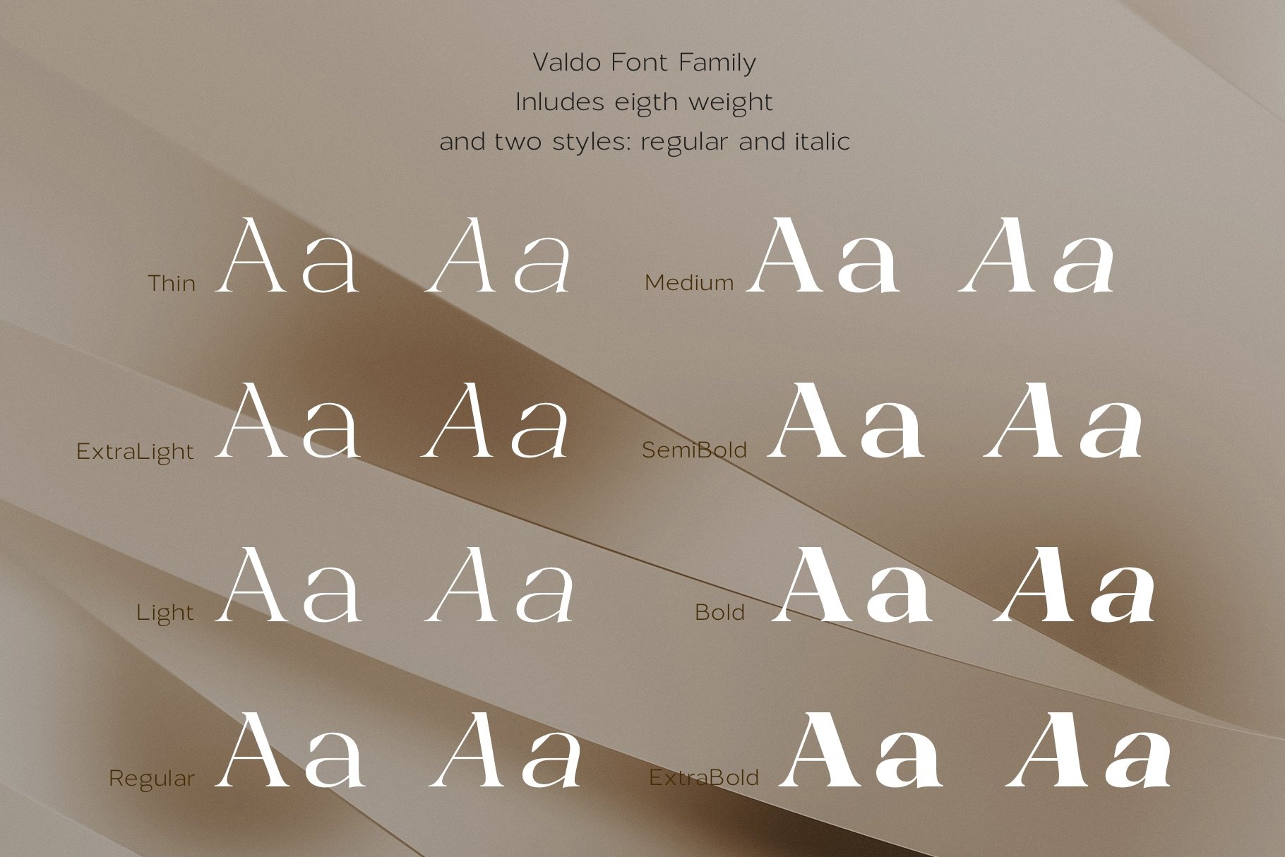 Example font Valdo #4