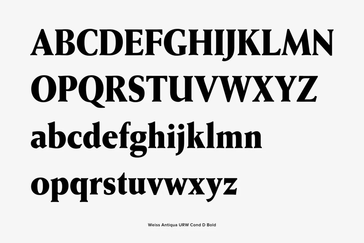 Example font Weiss Antiqua #3