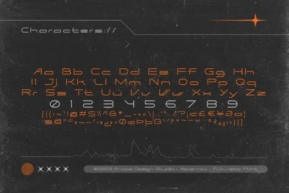 Example font Astenrow Futuristic #2