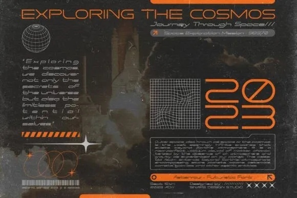 Example font Astenrow Futuristic #3