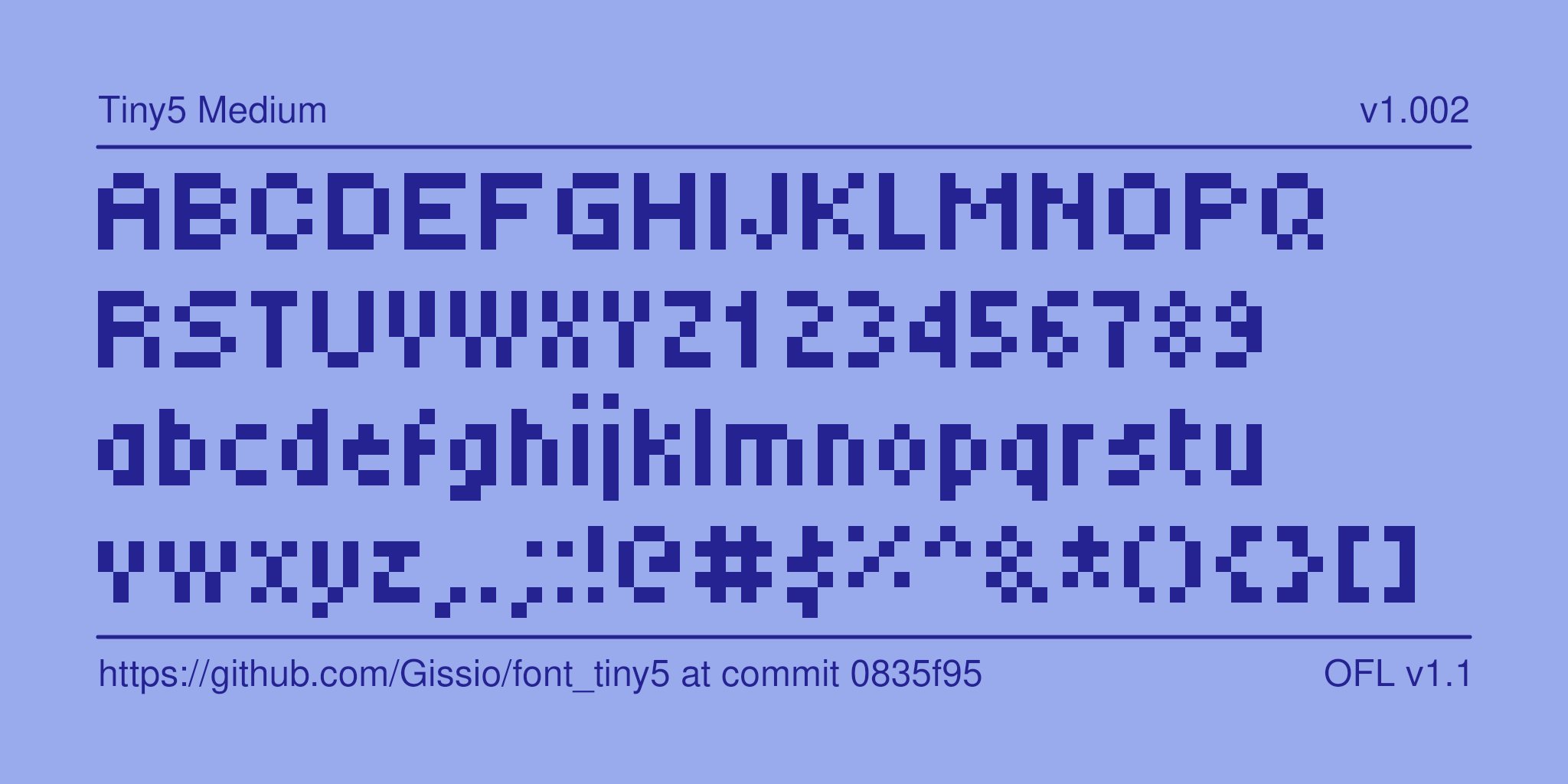 Example font Tiny5 #2