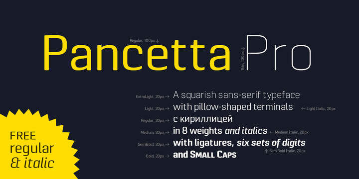 Example font Pancetta Pro #1