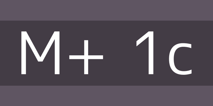 Example font M PLUS Rounded 1c #1