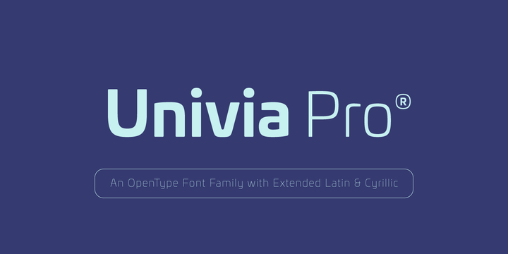 Example font Univia Pro #1