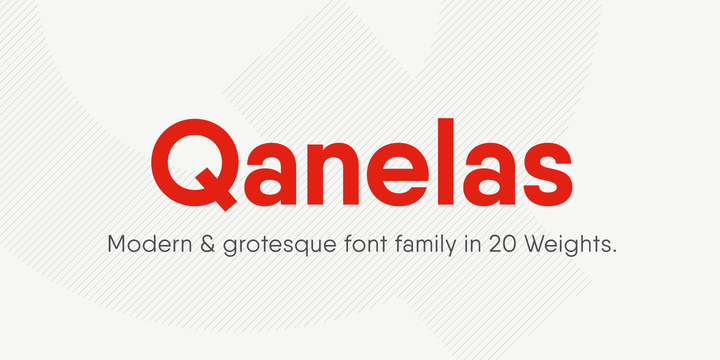 Example font Qanelas #1