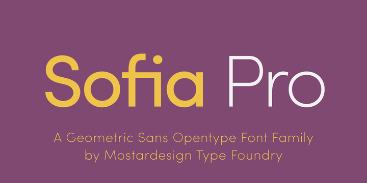 Example font Sofia Pro #1