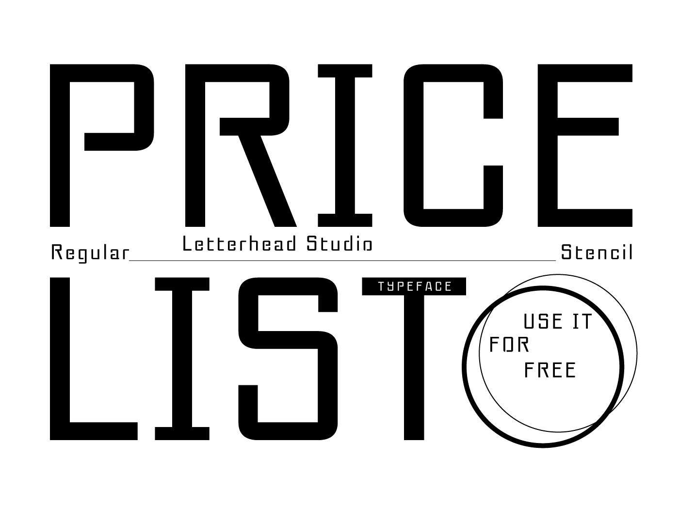 Example font Pricelist #1
