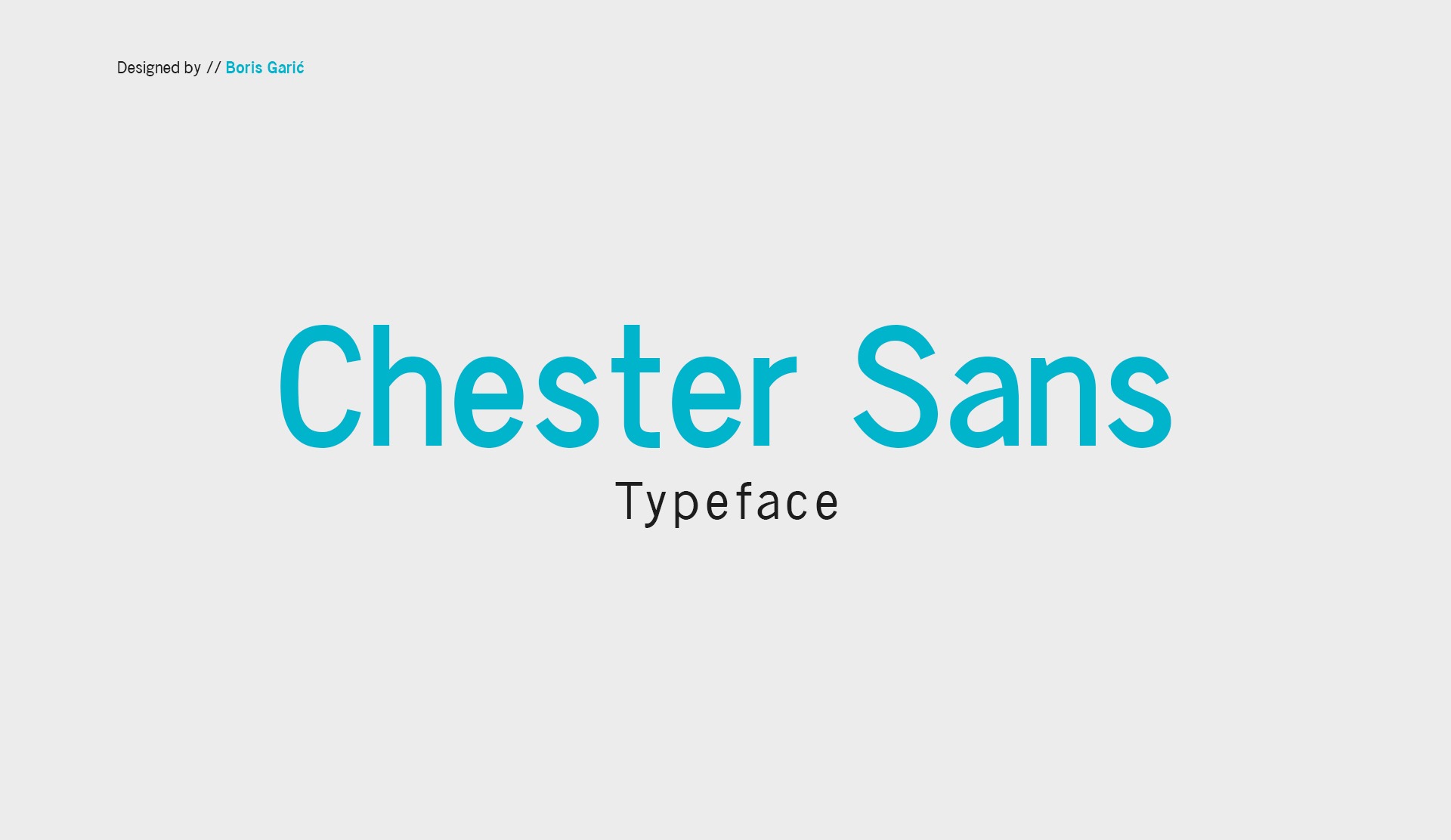 Example font Chester Sans #1