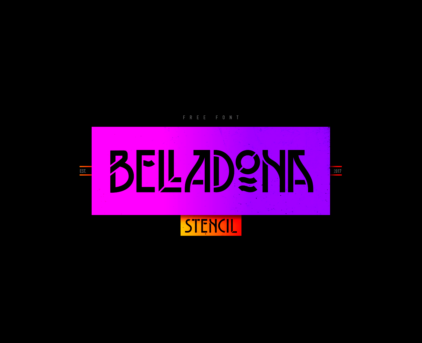 Belladona Stencil Font