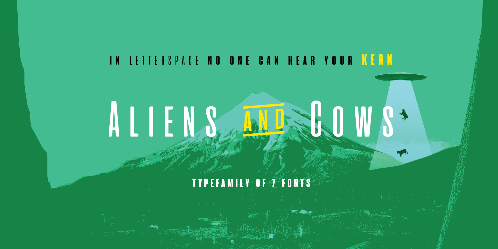Example font Aliens and Cows #1