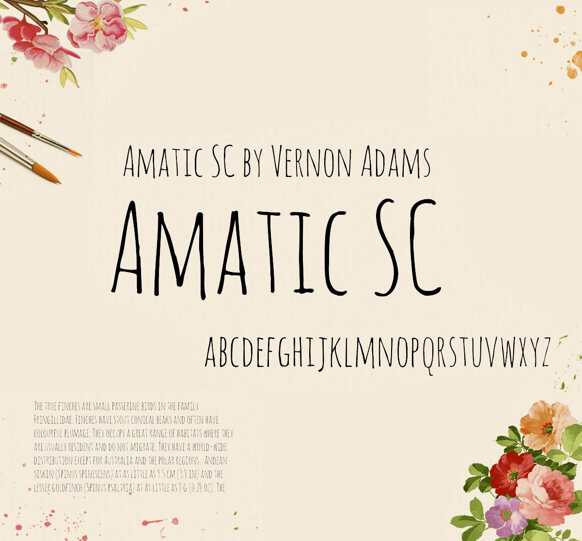 Example font Amatic SC #1