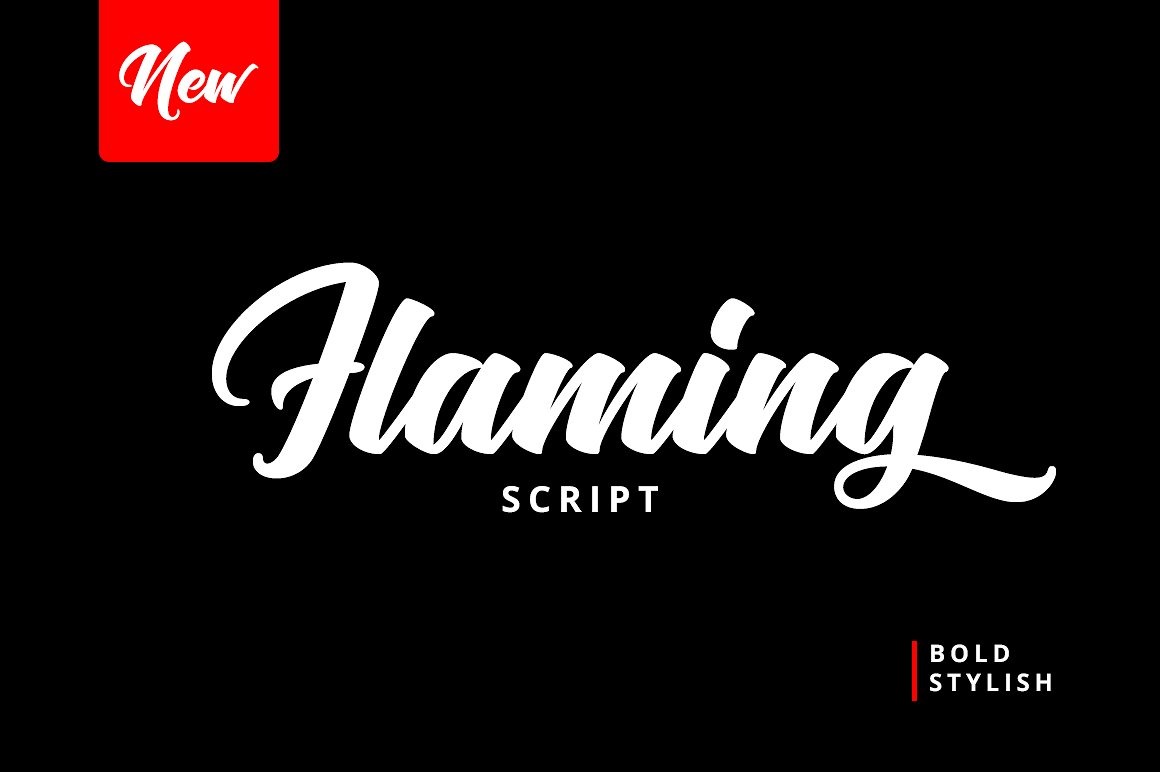 Example font Flaming Script #1