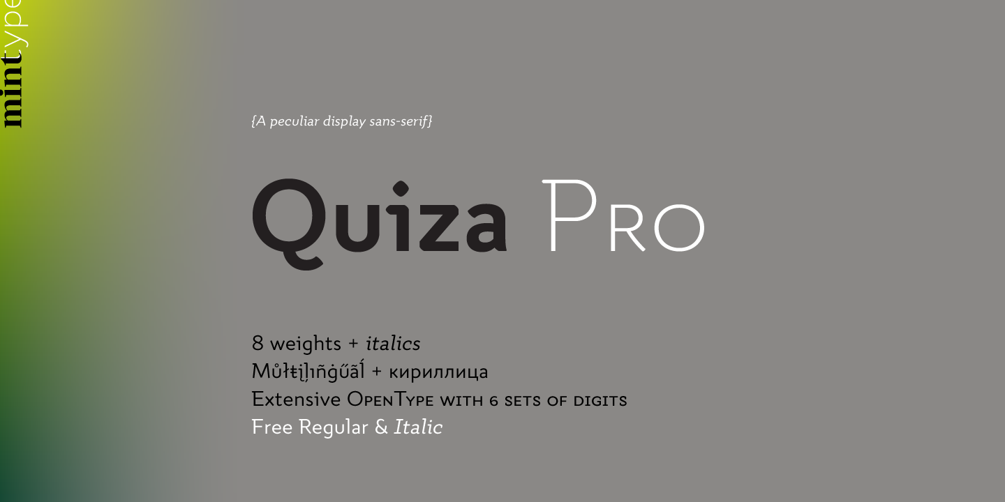 Example font Quiza Pro #1