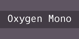 Example font Oxygen Mono #1