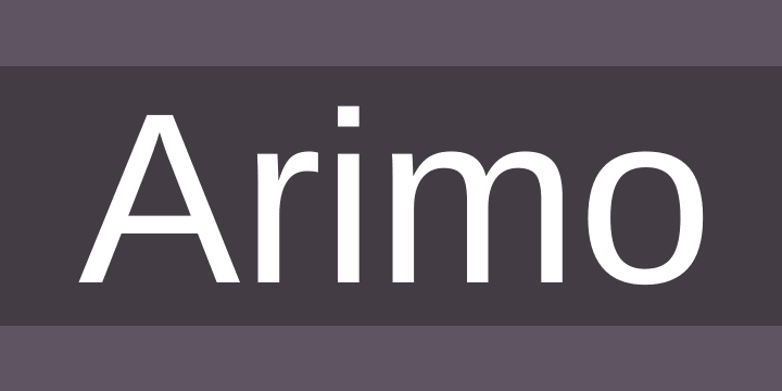 Example font Arimo #1