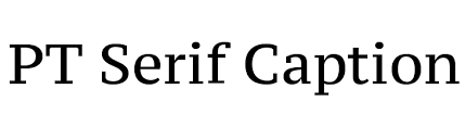 Example font PT Serif Caption #1