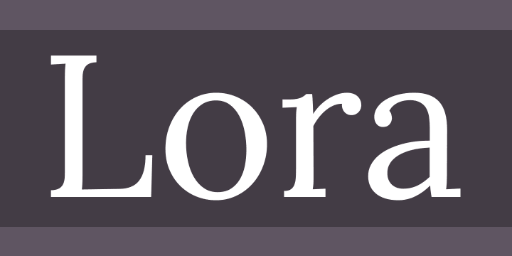 Example font Lora #1