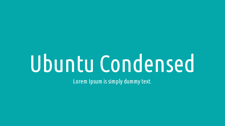 Example font Ubuntu Condensed #1