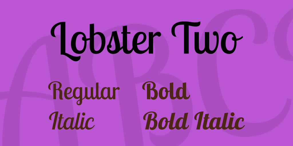 Example font Lobster Two #1