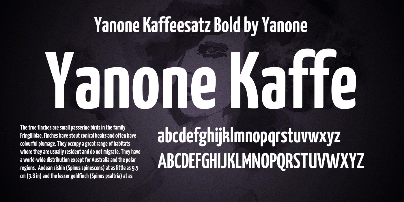 Example font Yanone Kaffeesatz #1