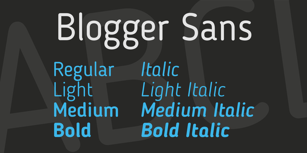 Example font Blogger Sans #1