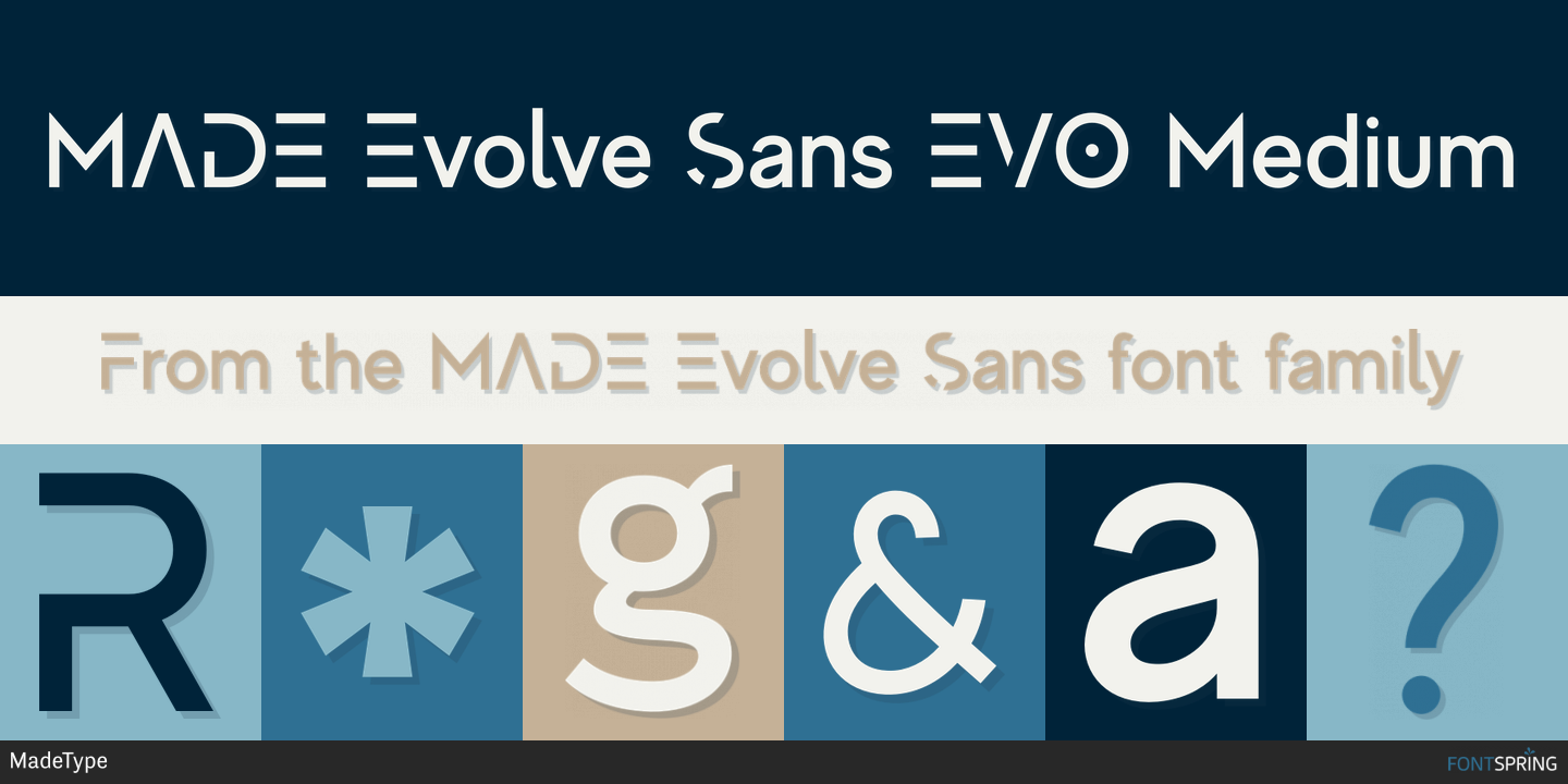 Example font Evolve Sans EVO #1