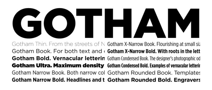 Example font Gotham #1