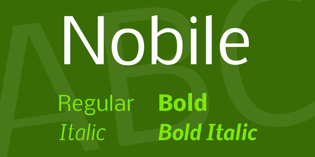 Example font Nobile #1