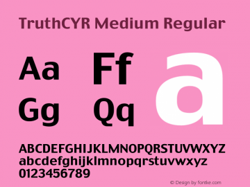 Example font Truth CYR #1