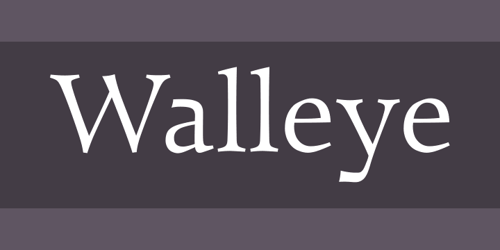 Example font Walleye #1
