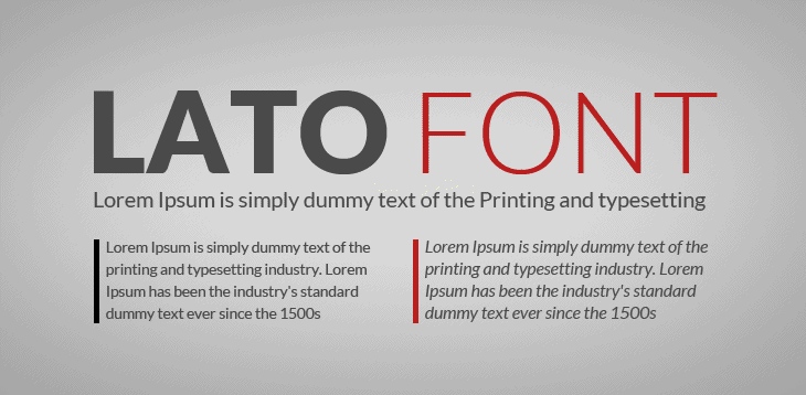 Example font Lato #1