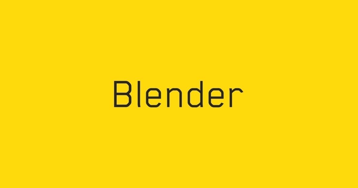 Example font Blender Pro #1